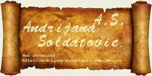 Andrijana Soldatović vizit kartica